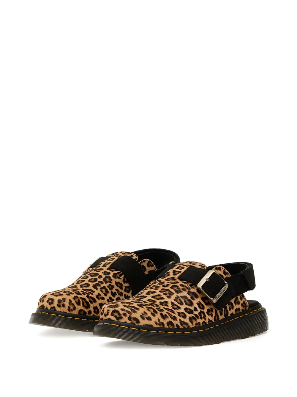 Dr. Martens Jorge II leopard-print buckle mule Brown