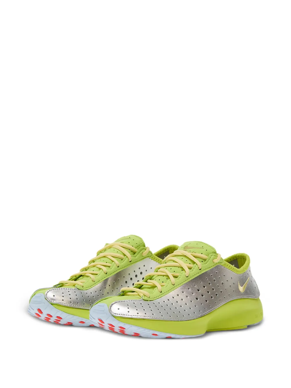 Nike Air Superfly perforated leather low-top sneakers Green