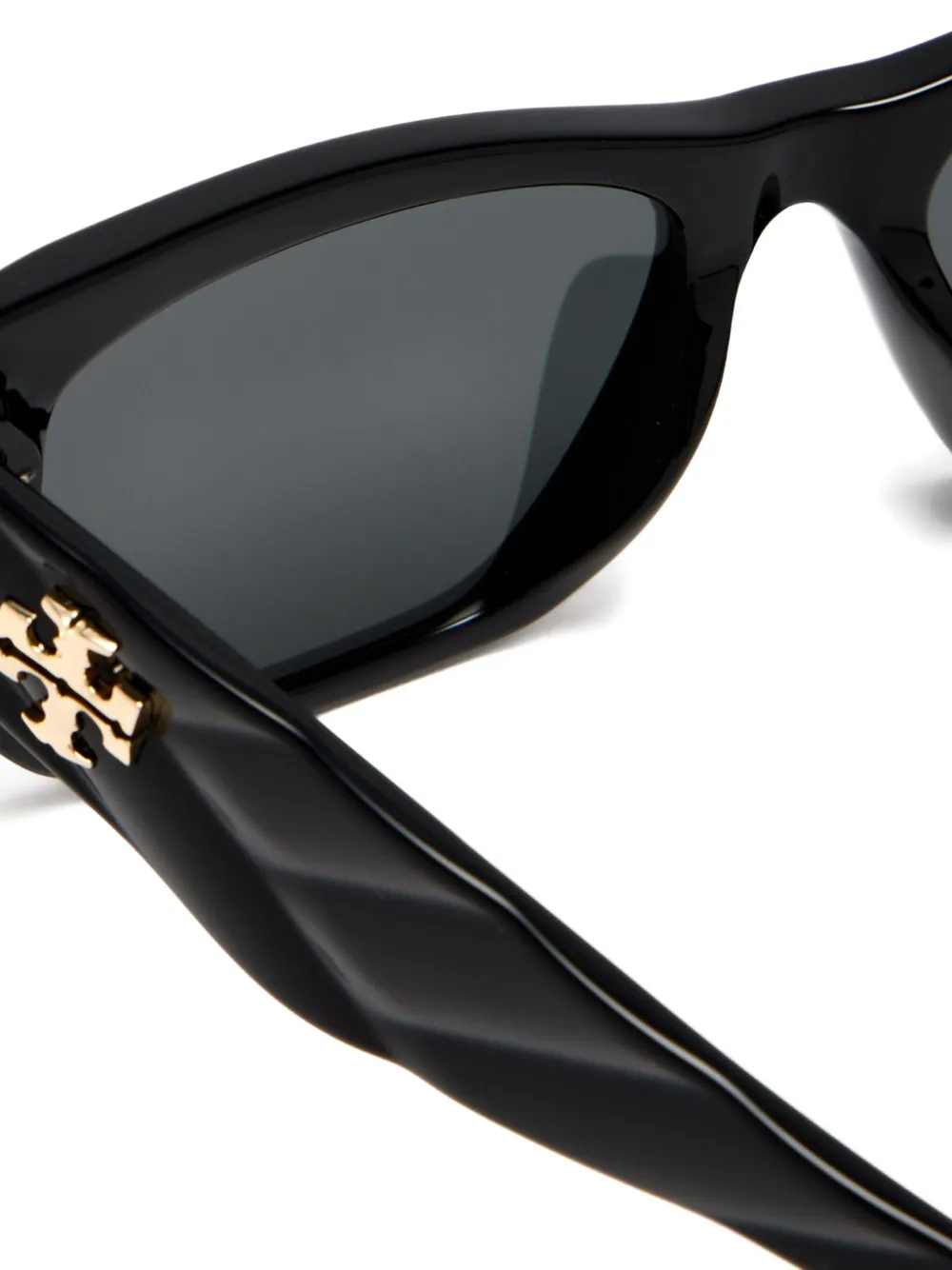 Tory Burch Zonnebril met cat-eye montuur en logoplakkaat Zwart