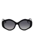 Tory Burch geometric-frame sunglasses - Black