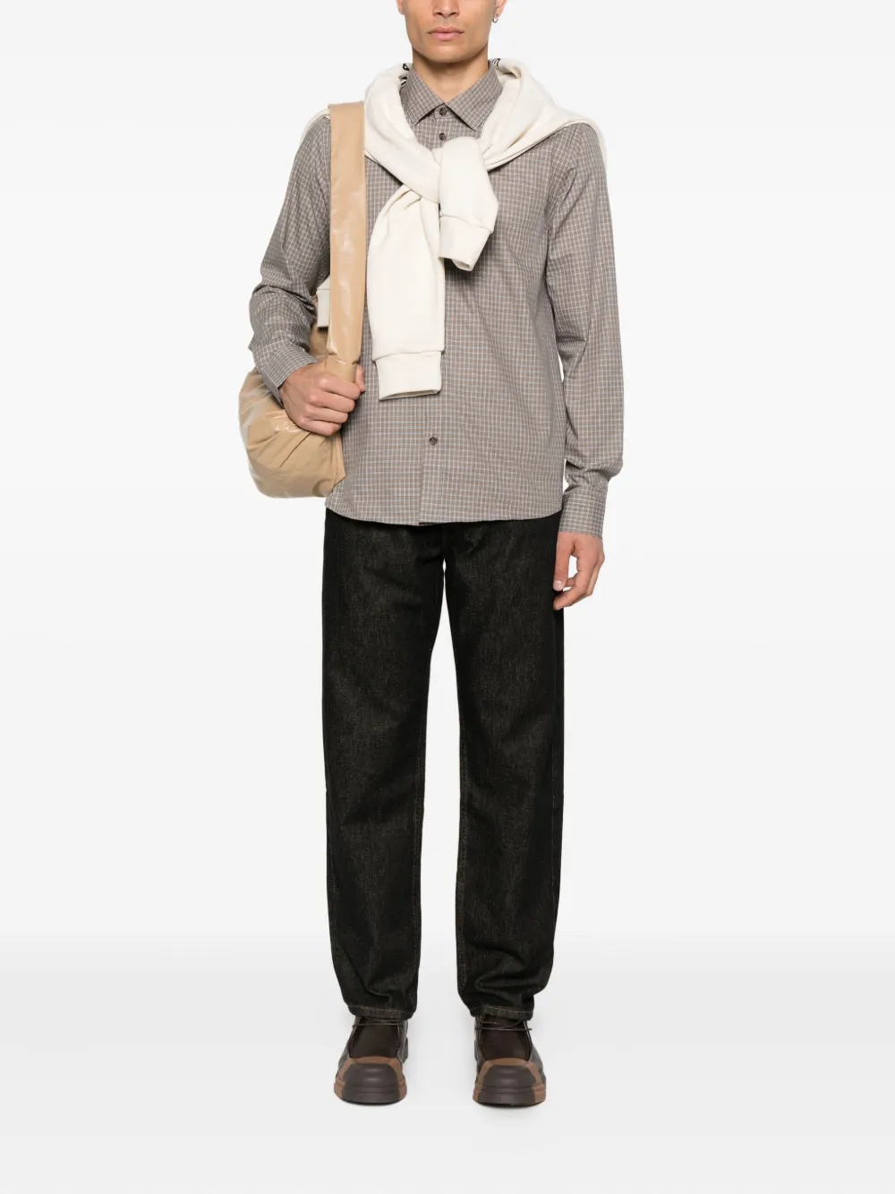 Les Deux Kash checked cotton shirt - Bruin