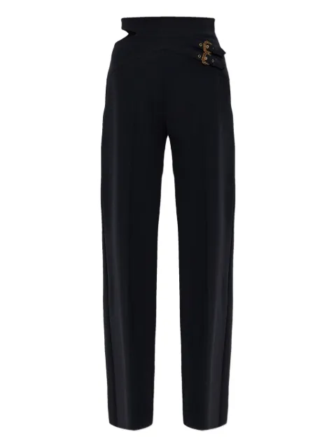 Versace Jeans Couture cut-out buckle-detail trousers