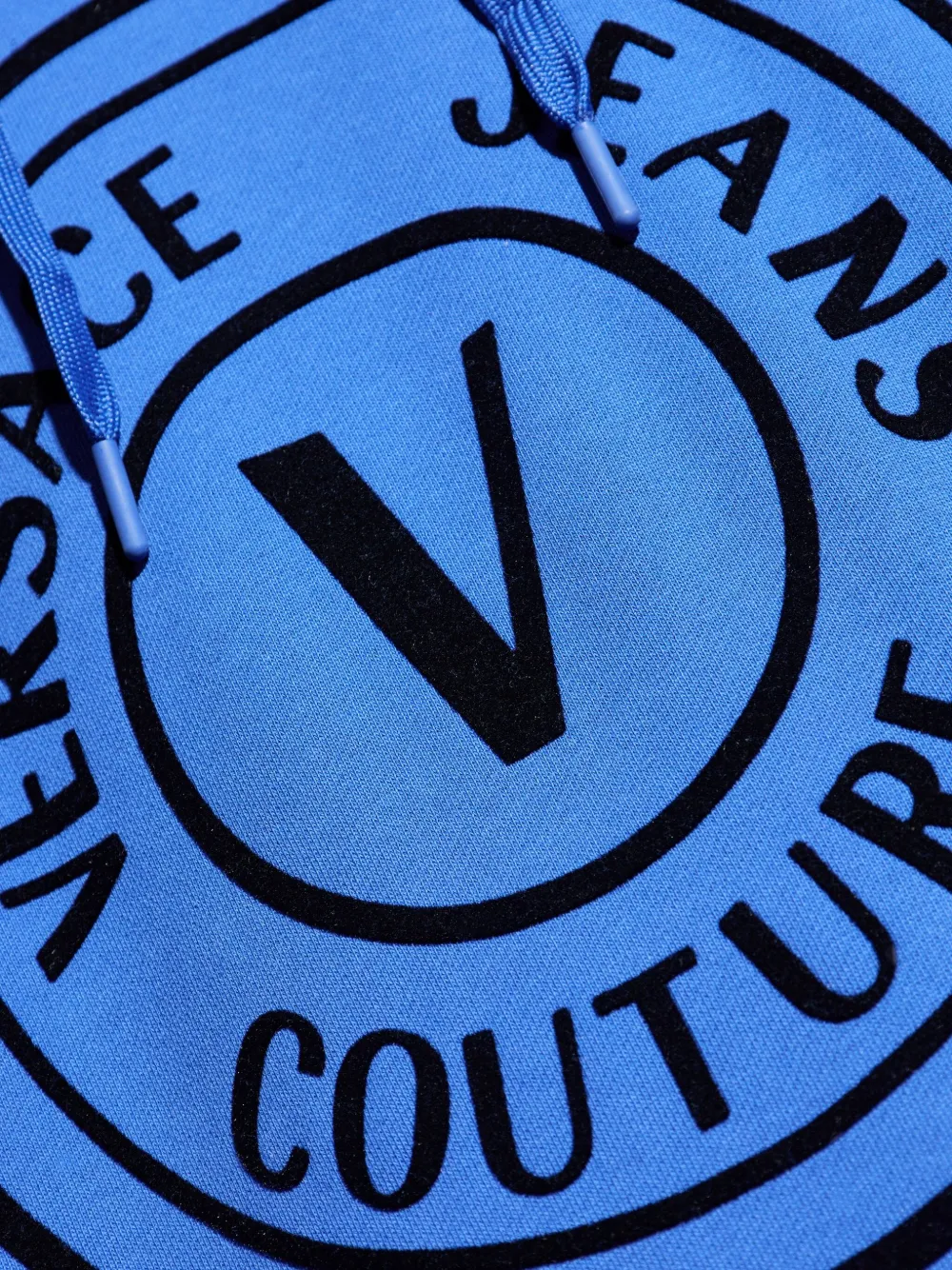 Versace Jeans Couture Hoodie met logoprint Blauw