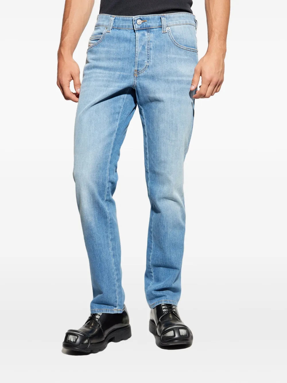 Diesel logo-plaque jeans Blauw