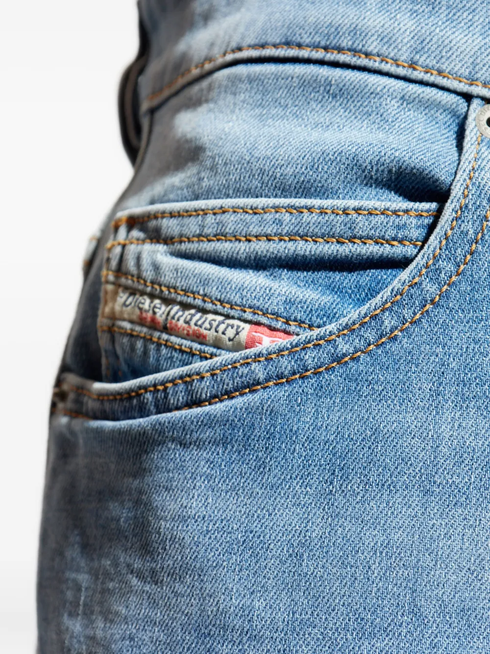 Diesel logo-plaque jeans Blauw