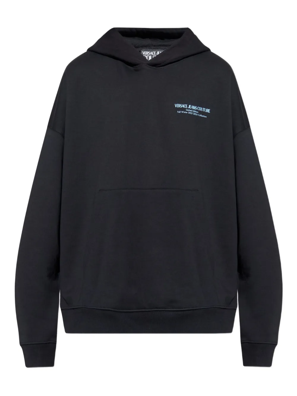 Versace Jeans Couture Hoodie met logoprint Zwart