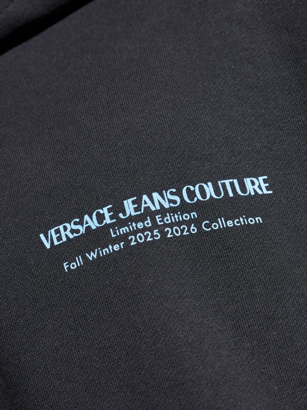 Versace Jeans Couture Hoodie met logoprint Zwart