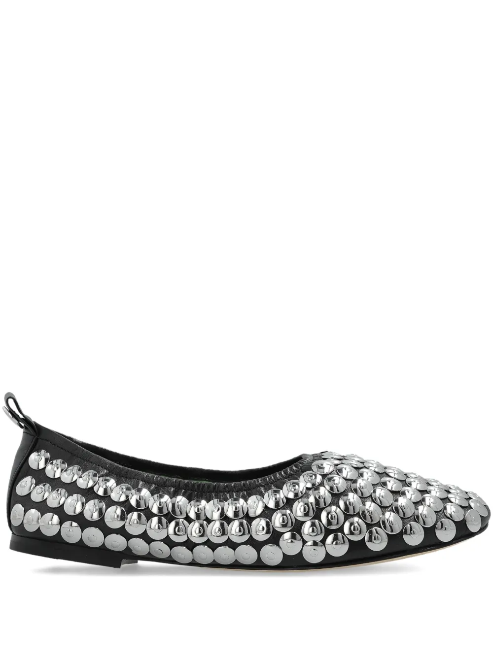 Tory Burch metallic-studded leather pumps Black