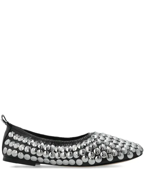 Tory Burch metallic-studded leather pumps