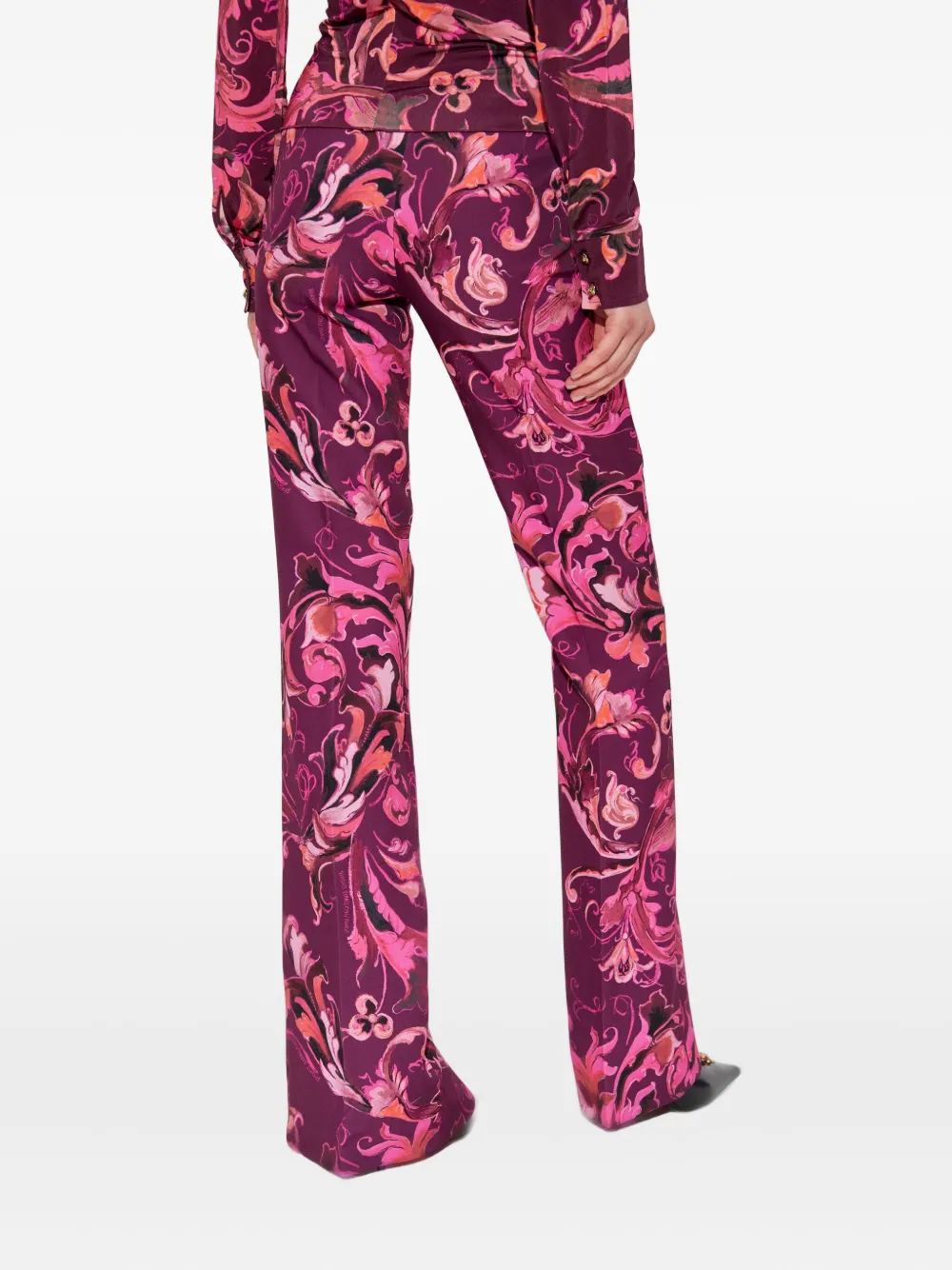 Versace Jeans Couture Barocco-print trousers Roze