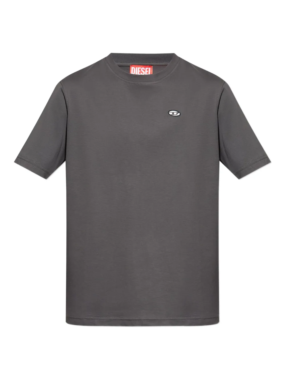 Diesel T-Just-Doval logo-embroidered T-shirt Grijs