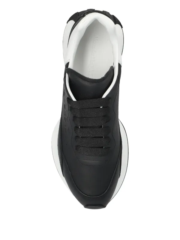 Alexander McQueen ロゴ レザースニーカー | ブラック | FARFETCH JP