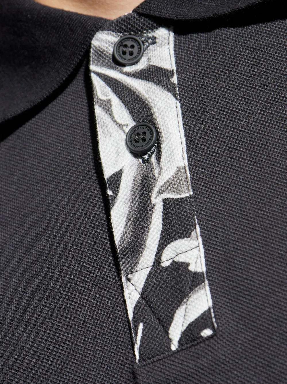 Versace Jeans Couture Poloshirt met barokprint Zwart