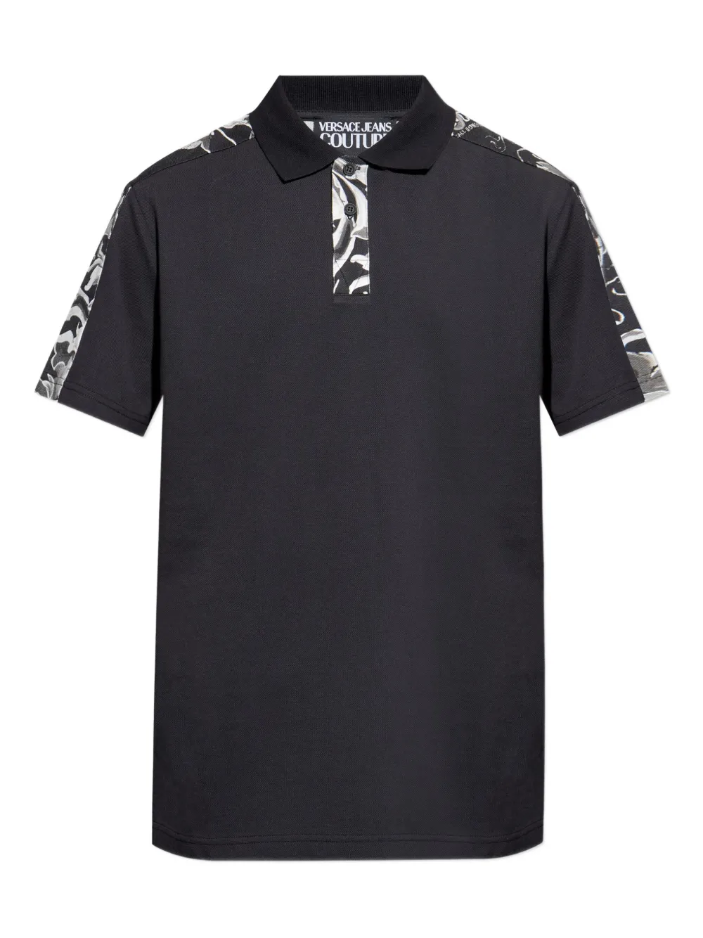 Versace Jeans Couture Poloshirt met barokprint Zwart