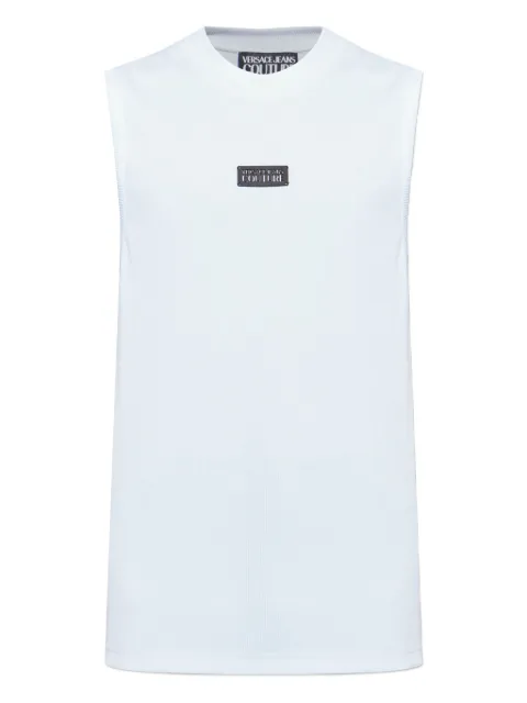 Versace Jeans Couture ribbed logo-plaque tank top