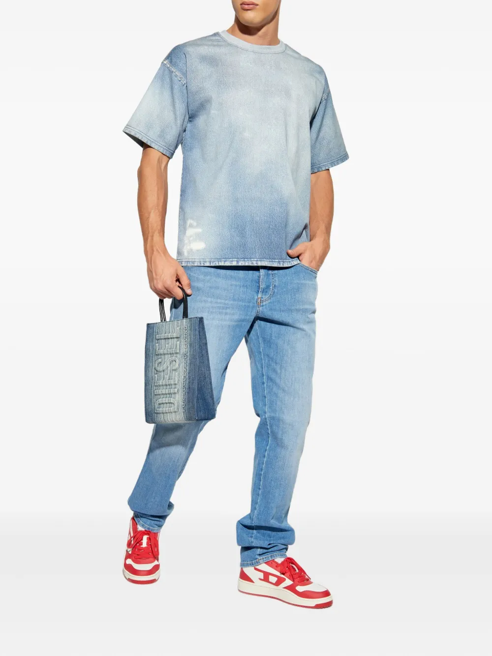 Diesel D-Vyl logo-patch jeans - Blauw