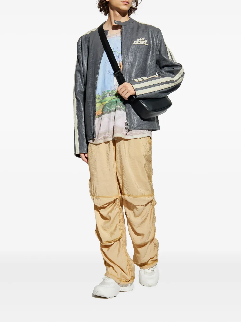 Diesel P-Daily gelaagde broek met trekkoord Beige
