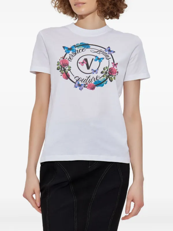 花 です　VERSACE JEANS COUTURE★半袖Tシャツ VERSACE JEANS COUTURE (ヴェルサーチェ ジーンズ クチュール
