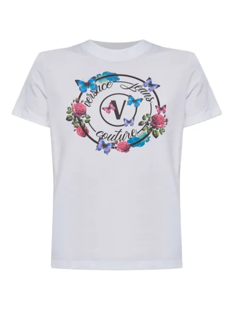 Versace Jeans Couture floral-butterfly print T-shirt