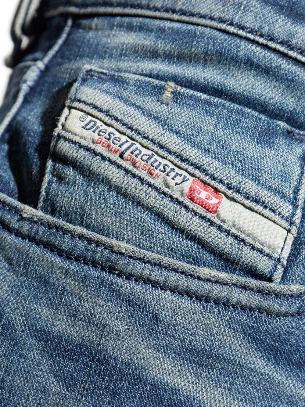 Diesel D-Strukt jeans met vervaagd effect Blauw