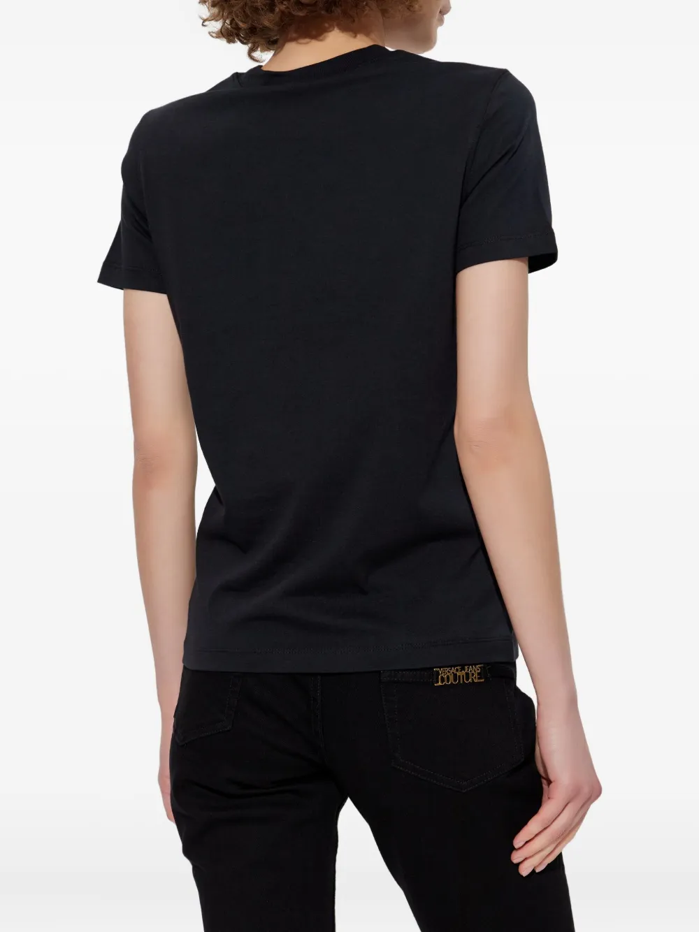 Versace Jeans Couture butterfly crown-print T-shirt Zwart