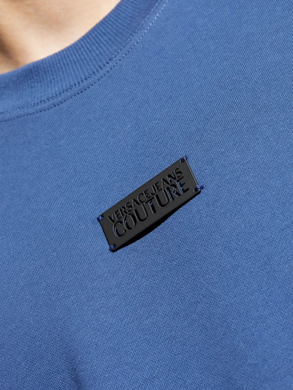 Versace Jeans Couture baroque-print panelled sweatshirt Blauw