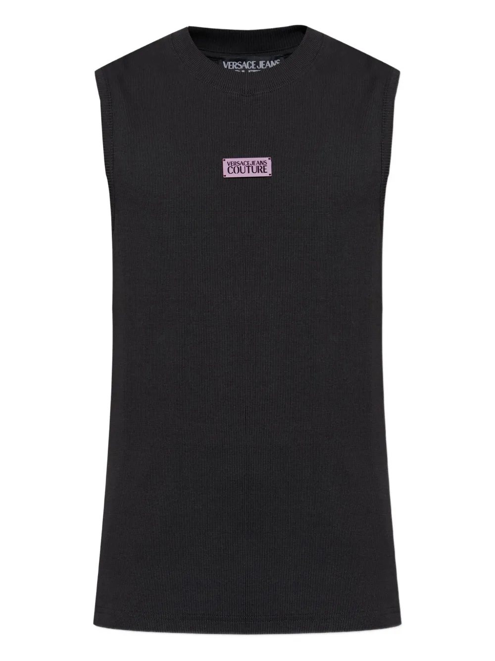 Versace Jeans Couture ribbed-knit tank top Zwart