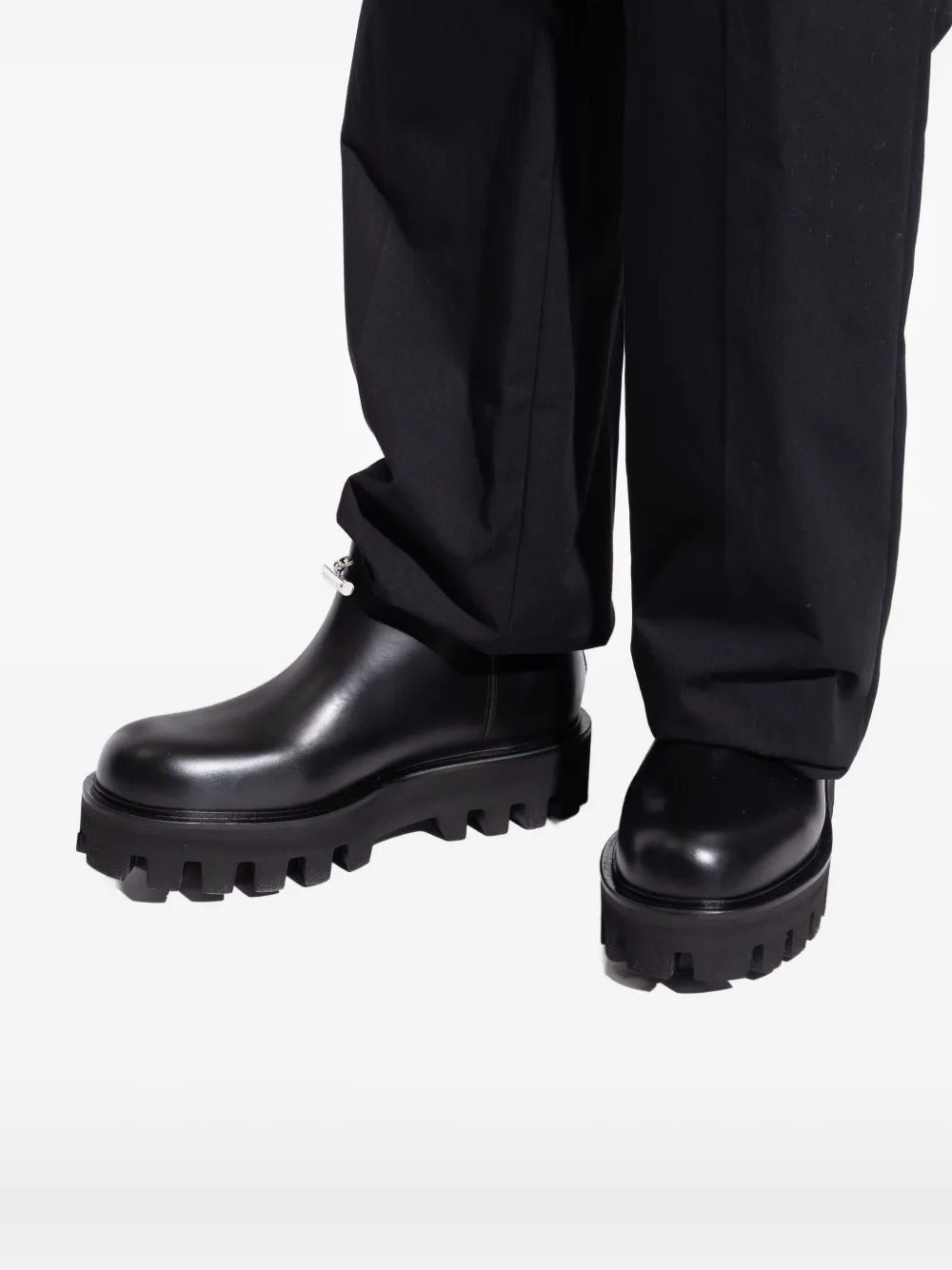 Alexander McQueen zip-fastening lug-sole boots Black