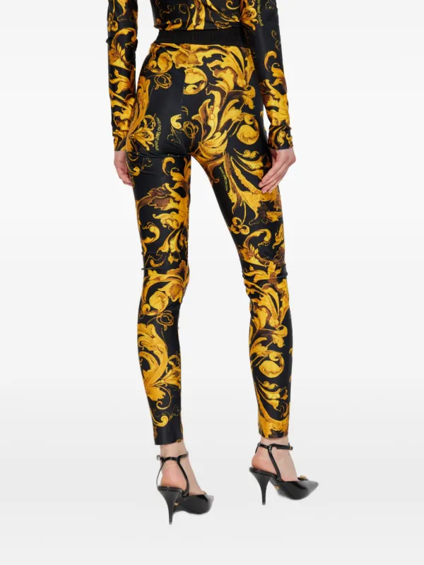 Versace Jeans Couture Barocco-print Leggings | Black