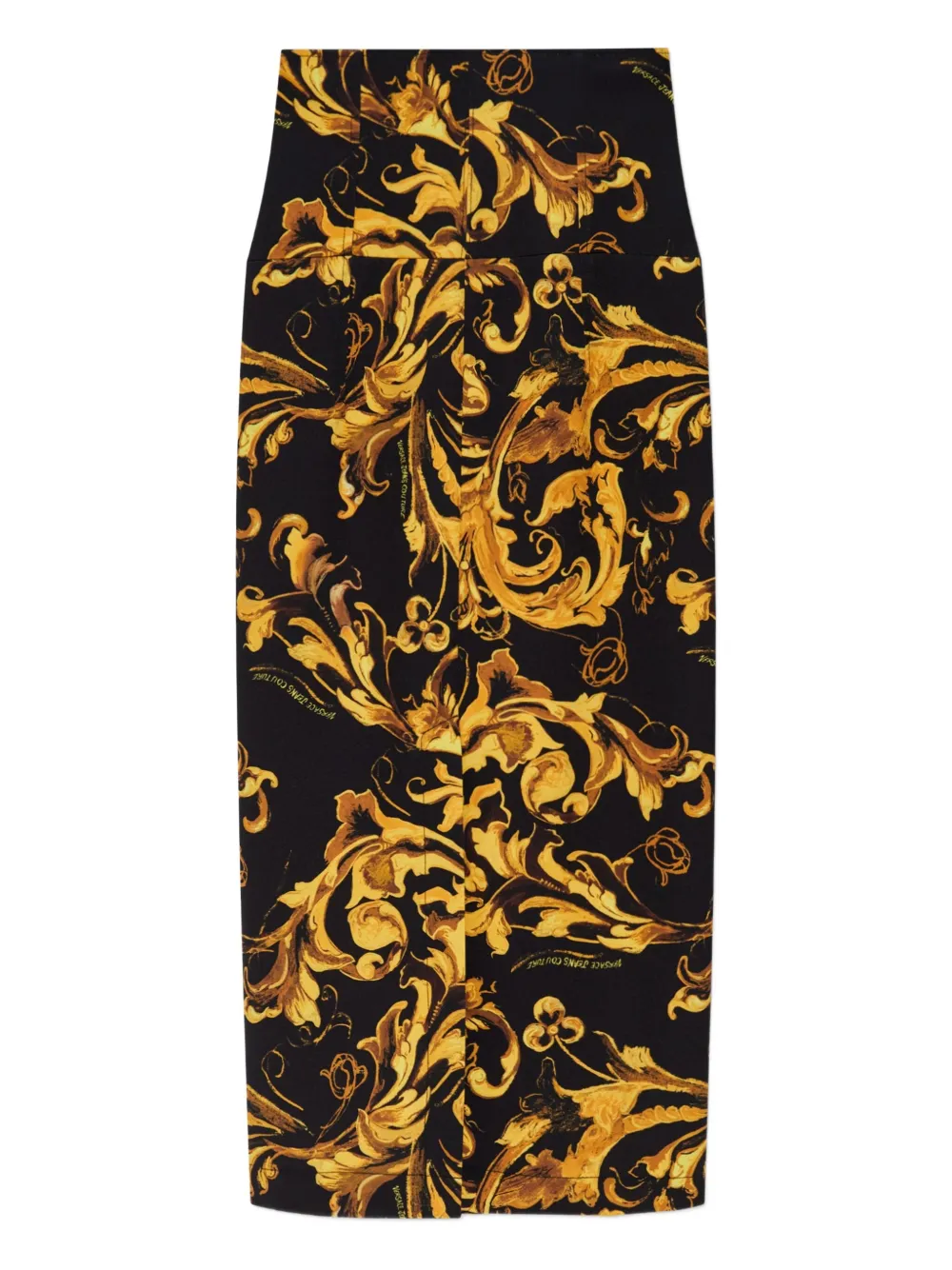 Versace Jeans Couture Barocco-print midi skirt Zwart