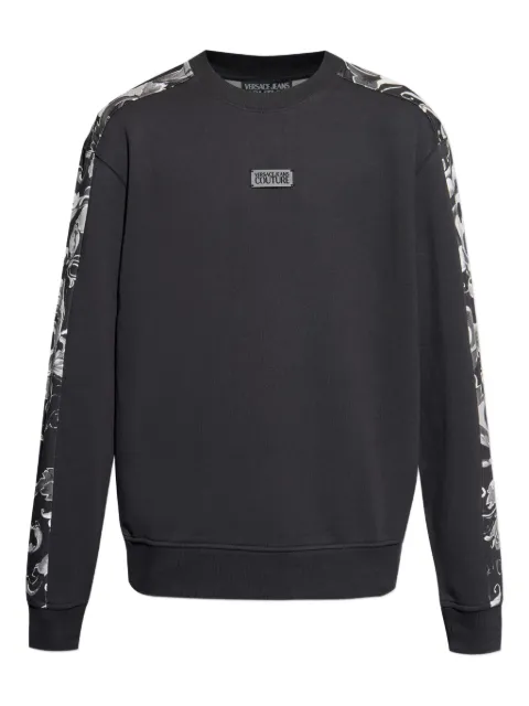 Versace Jeans Couture baroque-print panelled sweatshirt