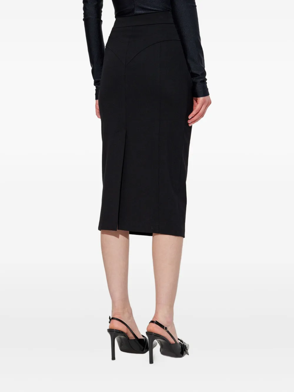 Versace Jeans Couture waistband-detail pencil skirt Zwart