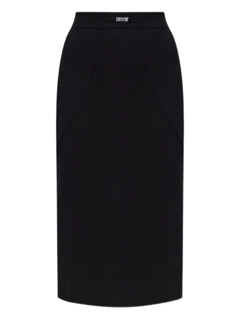 Versace Jeans Couture Saia lápis com detalhe de cós