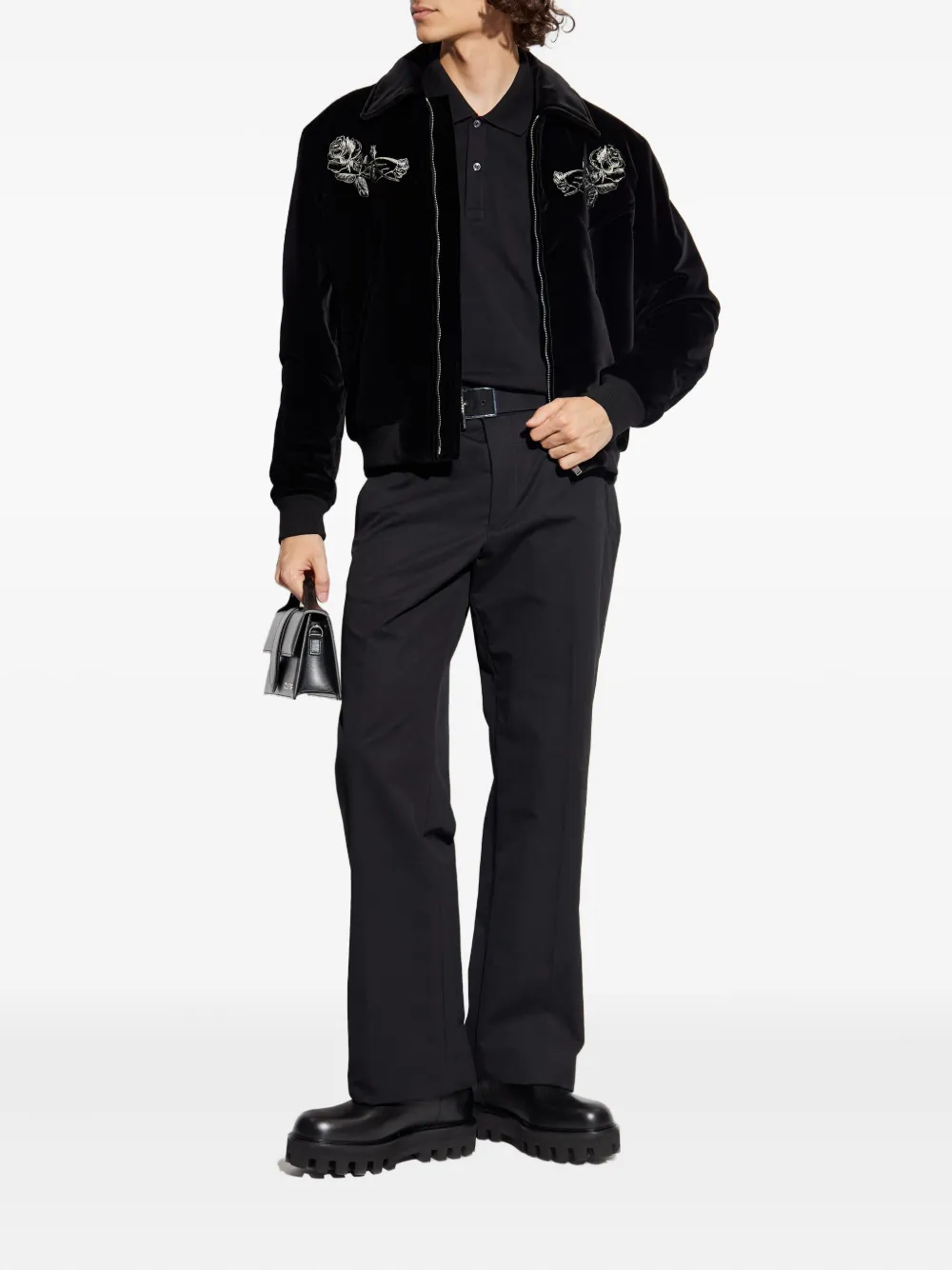 Alexander McQueen Poloshirt verfraaid met logo Zwart