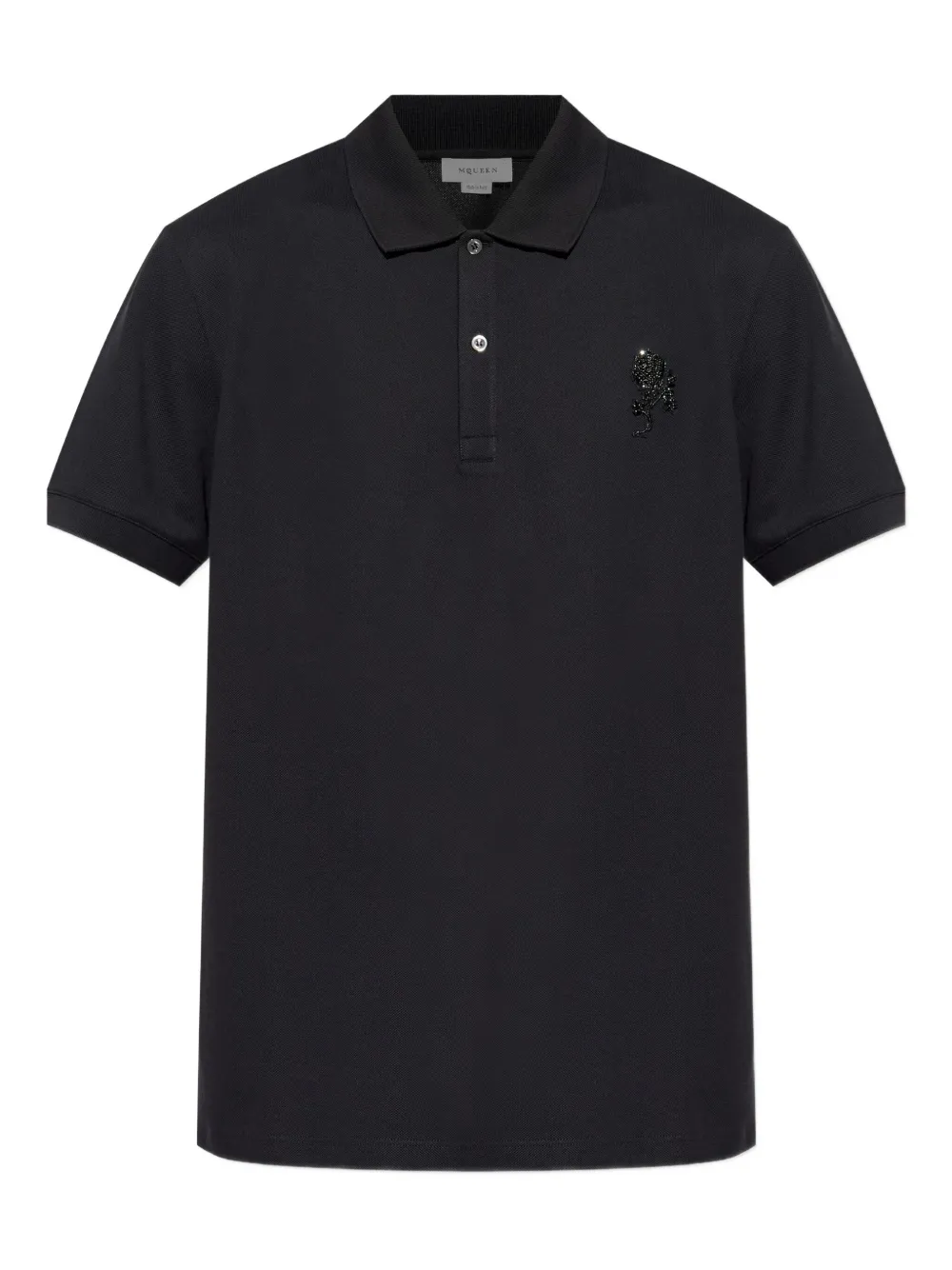 Alexander McQueen embellished polo shirt Zwart