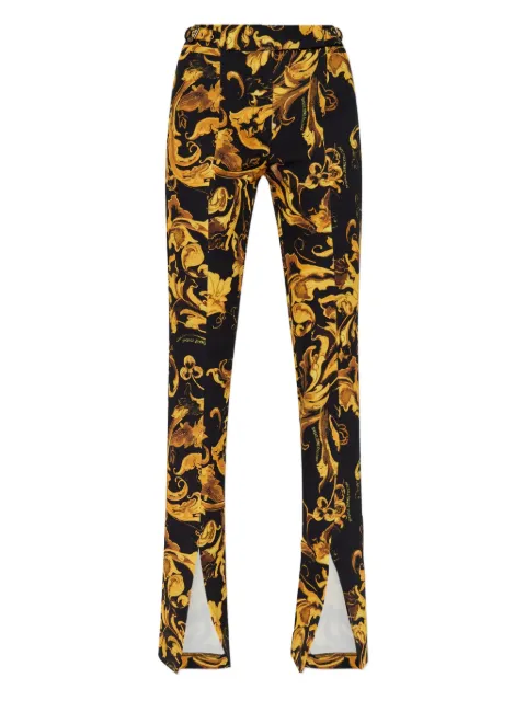 Versace Jeans Couture Barocco-print split-hem trousers