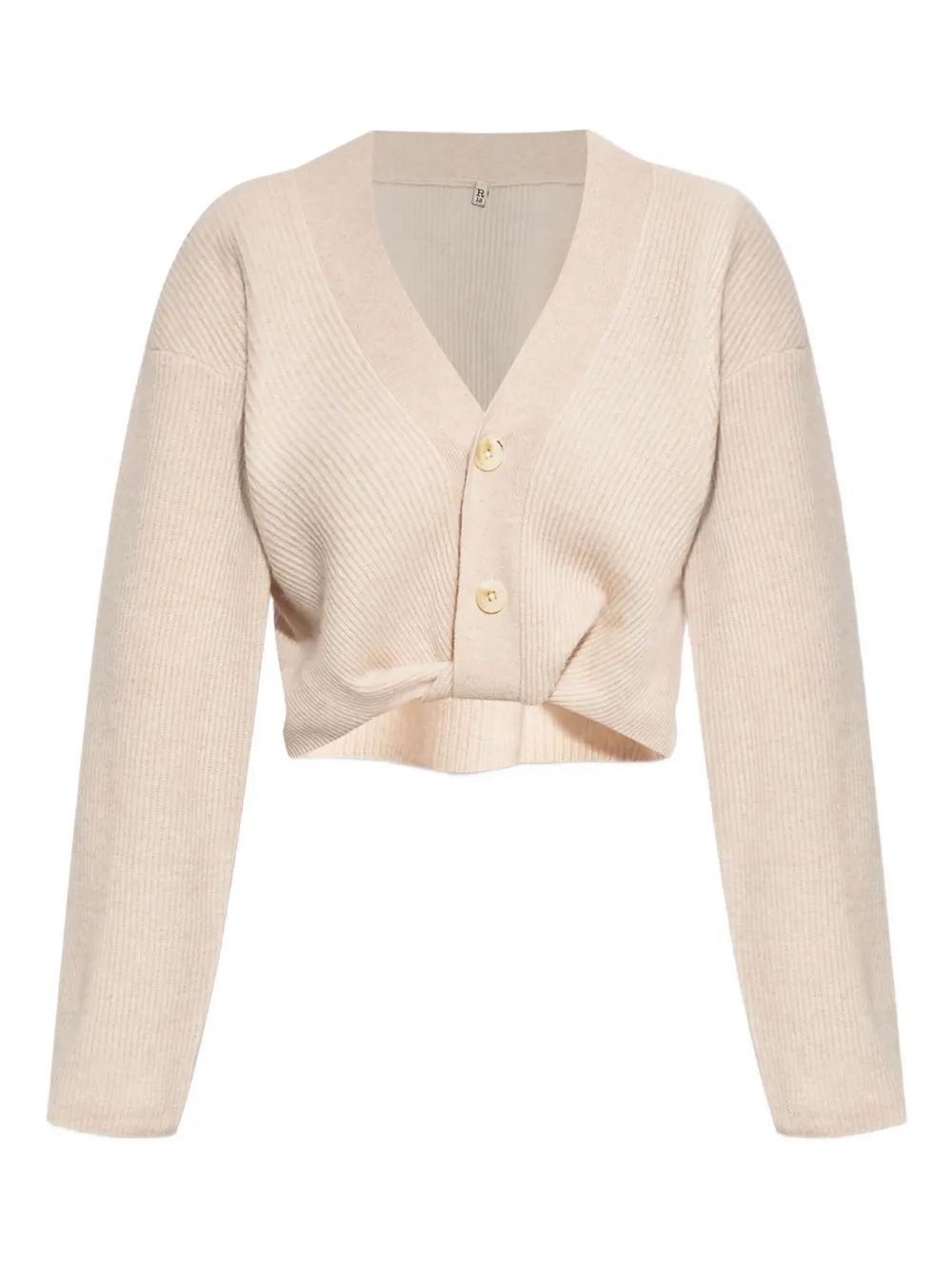 R13 ribbed button cardigan | Neutrals | Image 1