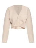 R13 ribbed button cardigan - Neutrals