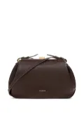 Yuzefi leather clasp-detail shoulder bag - Brown