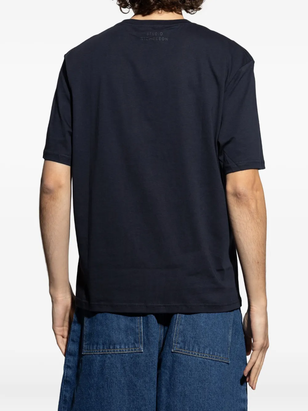 Studio Nicholson Bric short-sleeve crew-neck T-shirt Blauw