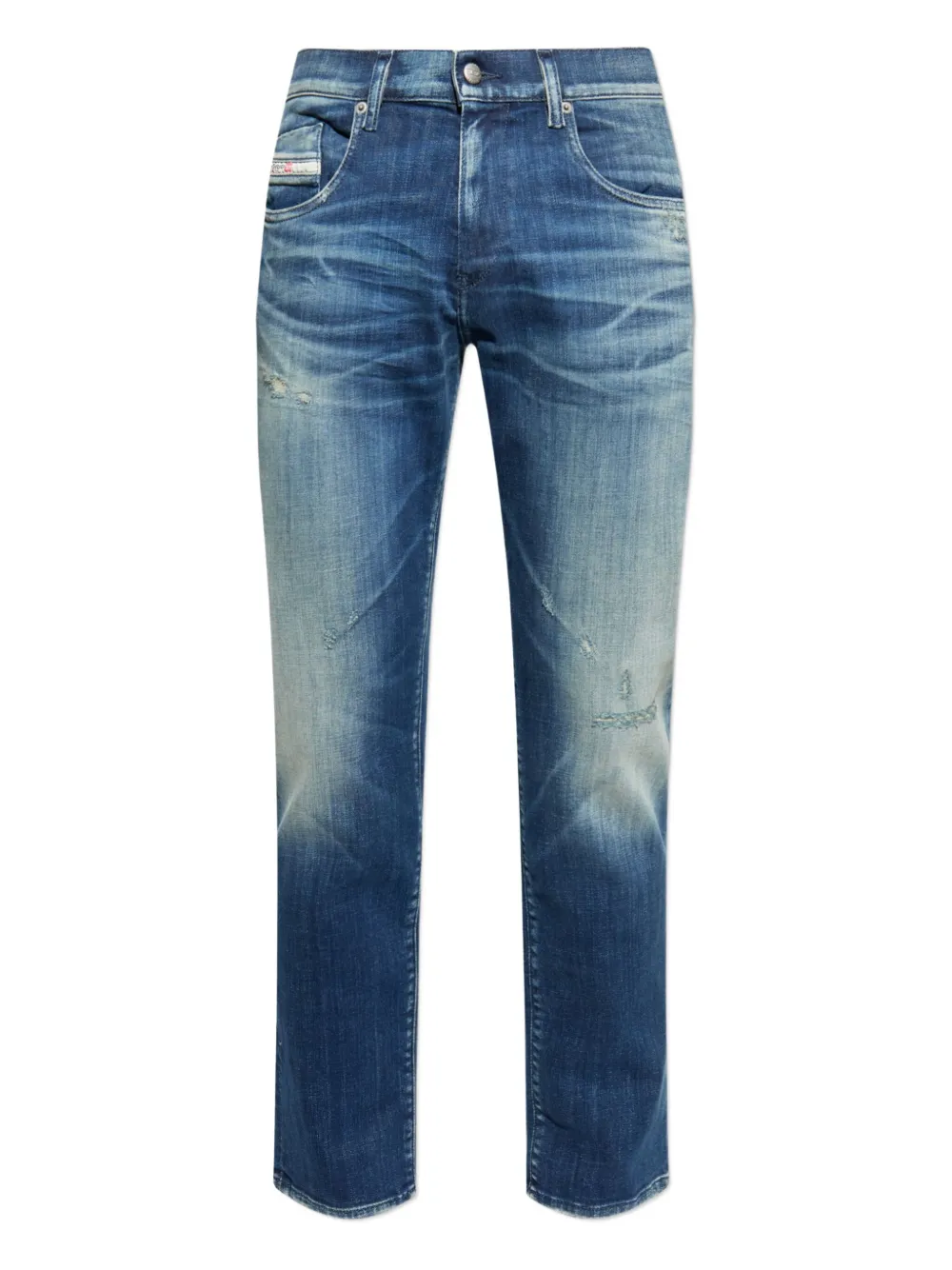 Diesel D-Strukt gerafelde jeans Blauw