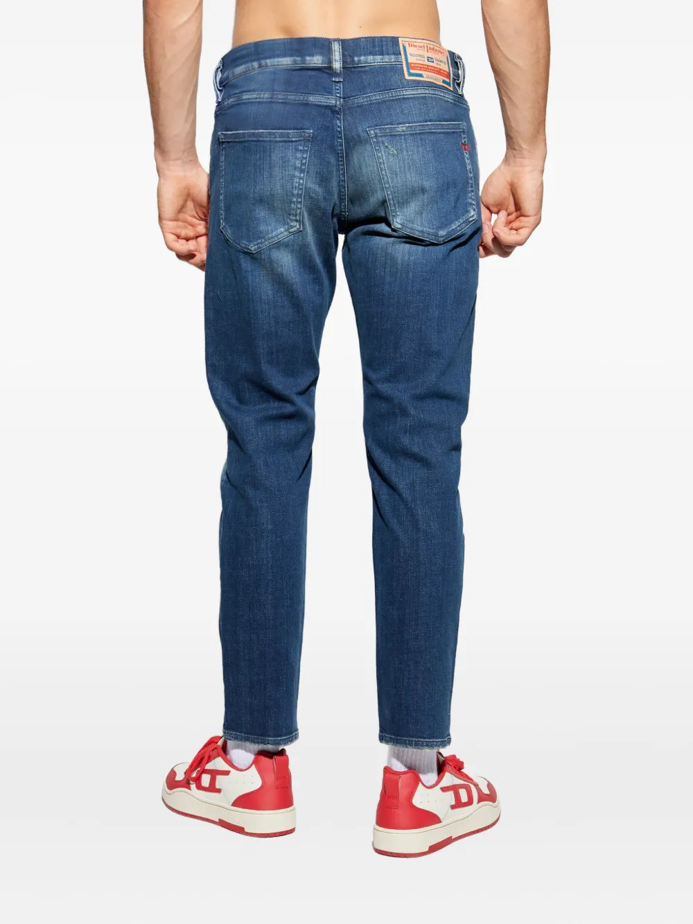 Diesel D-Strukt gerafelde jeans Blauw