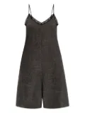 R13 lace-trimmed wool playsuit - Grey
