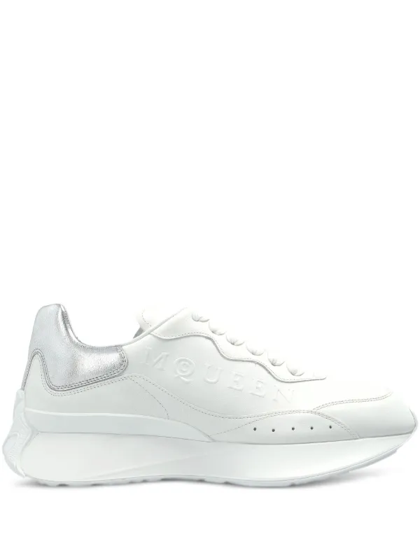 Alexander McQueen Sprint Runner metallic-panel Leather Sneakers