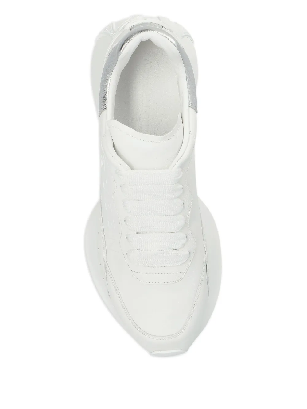 Alexander McQueen Sprint Runner metallic-panel leather sneakers White