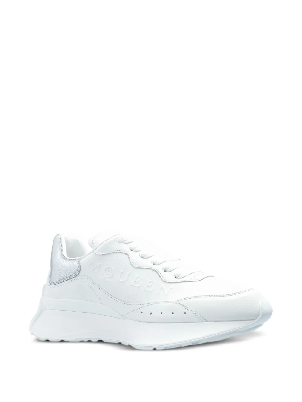 Alexander McQueen Sprint Runner metallic-panel leather sneakers White