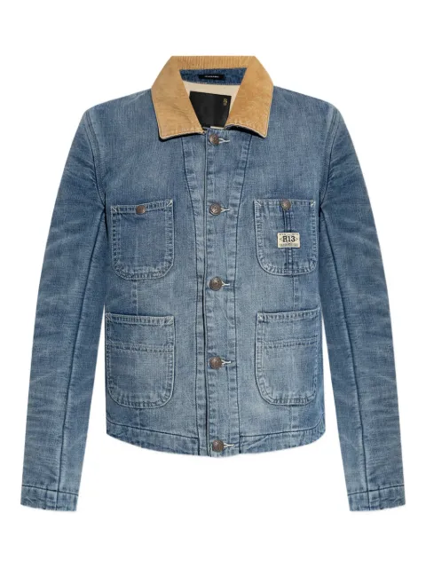 R13 corduroy-collar denim jacket