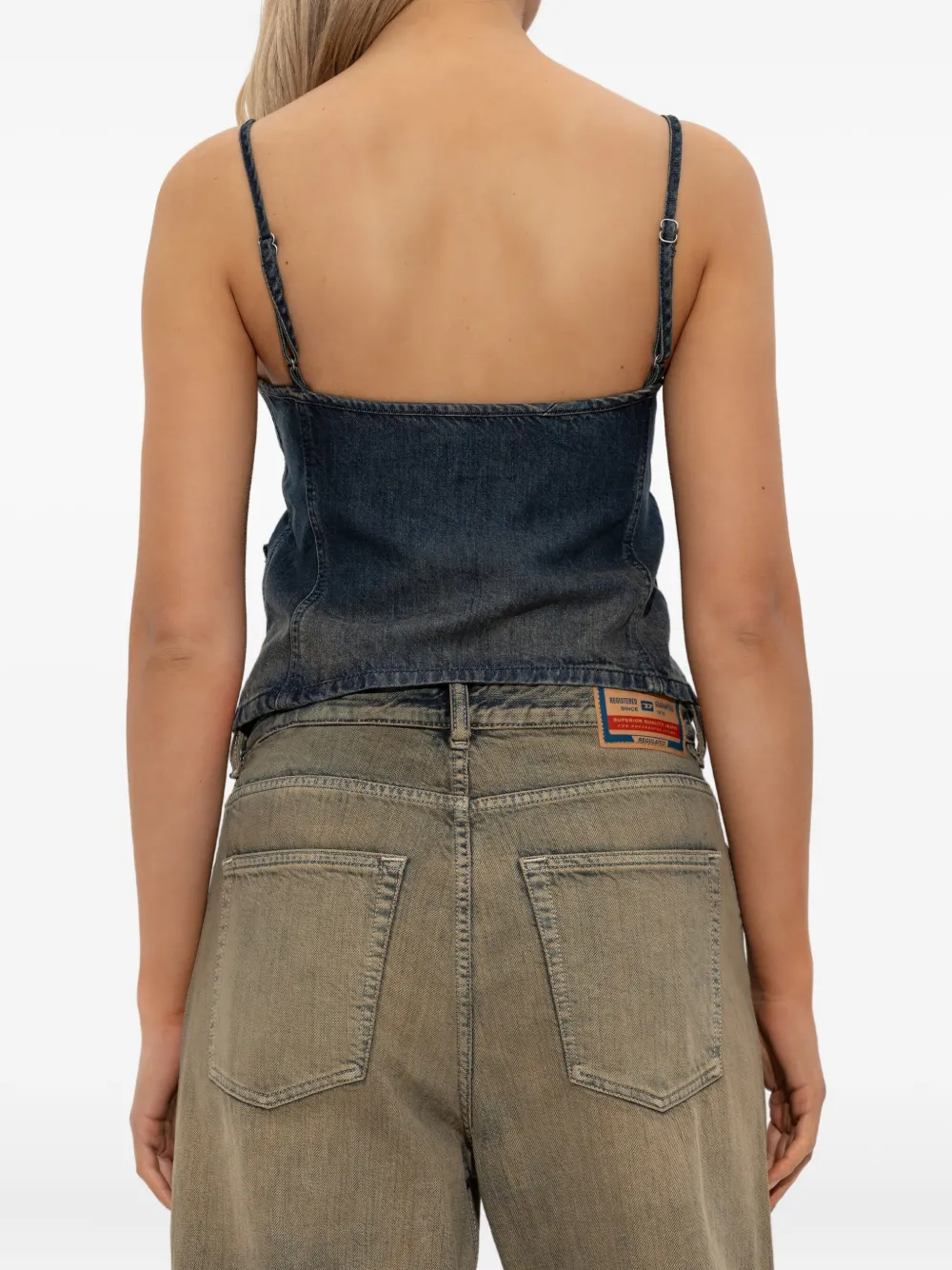 Diesel De-Mellis-S top met klepzak en rits Zwart