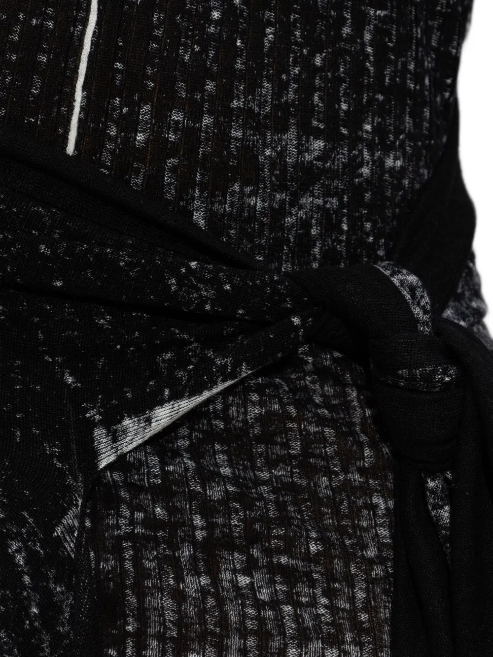Diesel tie-detail asymmetric dress Zwart