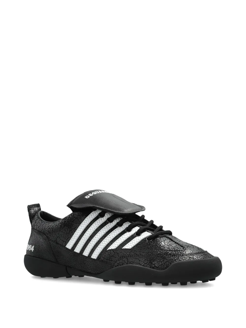 DSQUARED2 stripe-detail leather sneakers Black